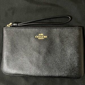 Coach Black Leather Wristlet SOLD